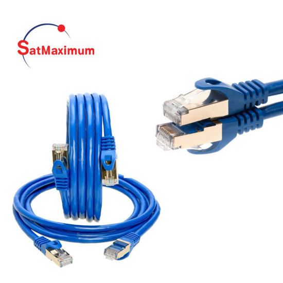 Cat7 S/FTP Ethernet Patch Cord High Speed LAN Network Cable Blue 25ft- 200ft LOT