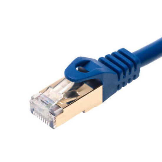 Cat7 S/FTP Ethernet Patch Cord High Speed LAN Network Cable Blue 25ft- 200ft LOT