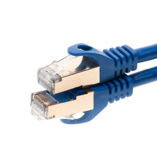 Cat7 S/FTP Ethernet Patch Cord High Speed LAN Network Cable Blue 25ft- 200ft LOT