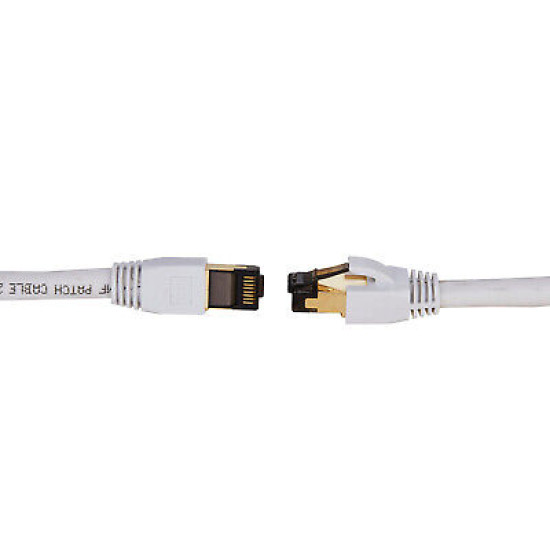 CAT8 Ethernet Cable Super Speed 40Gbps LAN Wire White 0.5FT- 75FT Multipack LOT