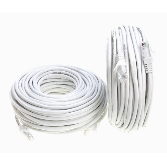 CAT6e/CAT6 Ethernet Network Patch Cable 550MHz LAN Cable White 25FT- 200FT LOT