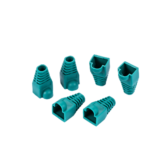 RJ45 Green Strain Relief Boot End Cap for Cat5/5e Cat6 Ethernet Cable Plug Lot