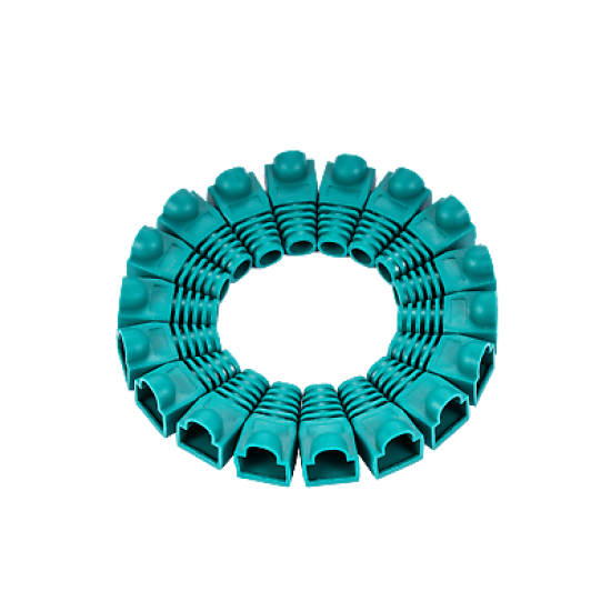 RJ45 Green Strain Relief Boot End Cap for Cat5/5e Cat6 Ethernet Cable Plug Lot