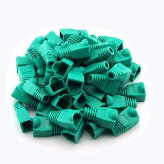 RJ45 Green Strain Relief Boot End Cap for Cat5/5e Cat6 Ethernet Cable Plug Lot
