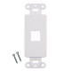 Decora 1-Port Keystone Jack Wall Plate Insert White for RCA F-TYPE RJ45 HDMI LOT