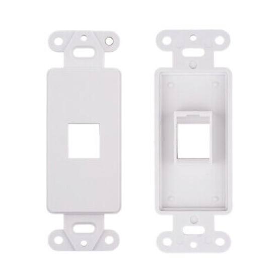 Decora 1-Port Keystone Jack Wall Plate Insert White for RCA F-TYPE RJ45 HDMI LOT
