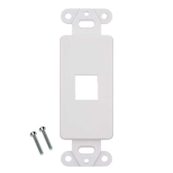 Decora 1-Port Keystone Jack Wall Plate Insert White for RCA F-TYPE RJ45 HDMI LOT
