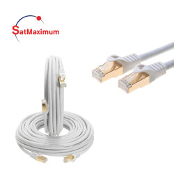 Cat7 White SFTP Ethernet Patch Cord Copper LAN Network Cable 6ft- 20ft LOT