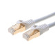 Cat7 White SFTP Ethernet Patch Cord Copper LAN Network Cable 6ft- 20ft LOT