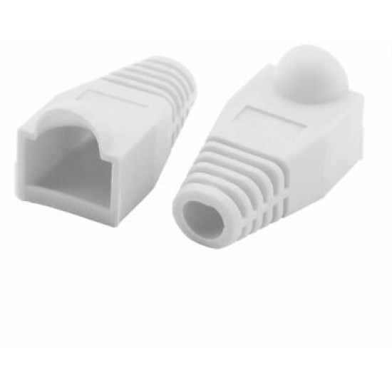RJ45 Boot End Cap White for Cat5 Cat5e Cat6 Ethernet Cable Modular Plug LOT