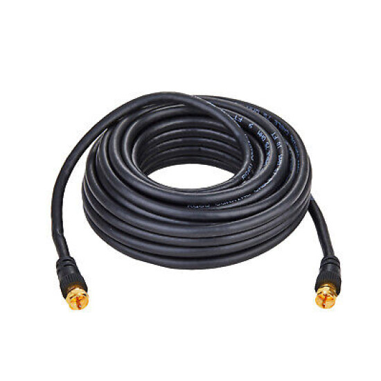 RG6 DUAL QUAD Shield Coaxial Cable for TV Antenna Satellite Coax 3ft - 100ft Lot