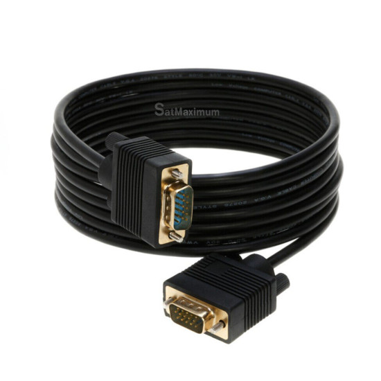 VGA/SVGA 10FT Cable Male to Male HD Monitor HDTV Video Wire 15 PIN Cord