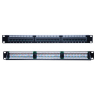 Cat5e UTP Patch Panel 24 Ports 110Type RJ45 LAN Ethernet Network Rack Wall Mount