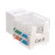 Cat6 White Keystone Jack 45° Angled Punchdown Network Connector Multipack LOT