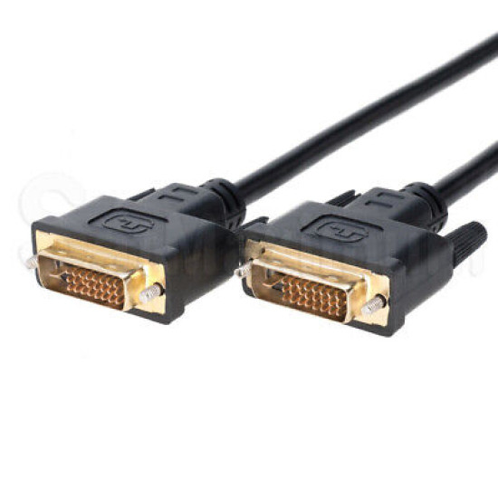 DVI-D to DVI-D Male Dual Link 24+1 Pin Cable HDTV PC Display Monitor Cord 15FT