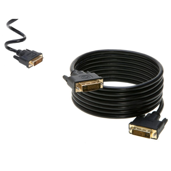 DVI-D to DVI-D Male Dual Link 24+1 Pin Cable HDTV PC Display Monitor Cord 15FT