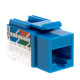 Cat6 Blue Keystone Jack 45° Angled Punchdown Network Connector Multipack LOT