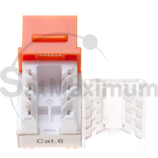 Keystone Jacks Cat5e Cat5 Cat6 Punch Down Jack 45 Degree Network Connector LOT