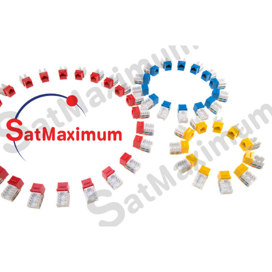 Keystone Jacks Cat5e Cat5 Cat6 Punch Down Jack 45 Degree Network Connector LOT