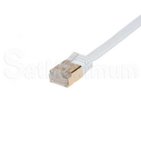 CAT7 Ethernet Cable Flat Patch Cord 10Gbps High Speed Network SHIELDED - LOT