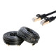 Cat7 S/FTP Ethernet Cable High Speed LAN RJ45 Patch Cord Black  25ft - 200ft LOT