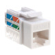 Cat5e White Keystone Jack 45° Angled Punchdown Network Connector Multipack LOT