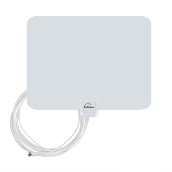 Digital Indoor TV Antenna Long Range 35 Miles Flat HDTV VHF UHF White Multi LOT