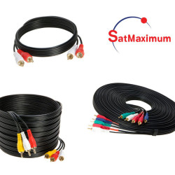 2RCA, 3RCA, 5RCA M/M Stereo Audio/Video Cable TV DVD Blu-ray PC Multipack - LOT