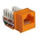 Cat5e Orange Keystone Jack 45° Angled Punchdown Network Connector Multipack LOT
