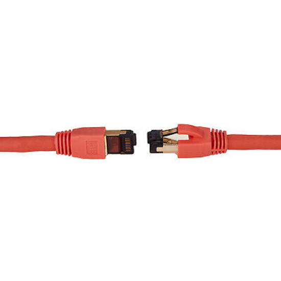 CAT8 Orange STFP Ethernet Cable 40Gbps 2GHz Copper LAN Wire 0.5FT-75FT Multi LOT