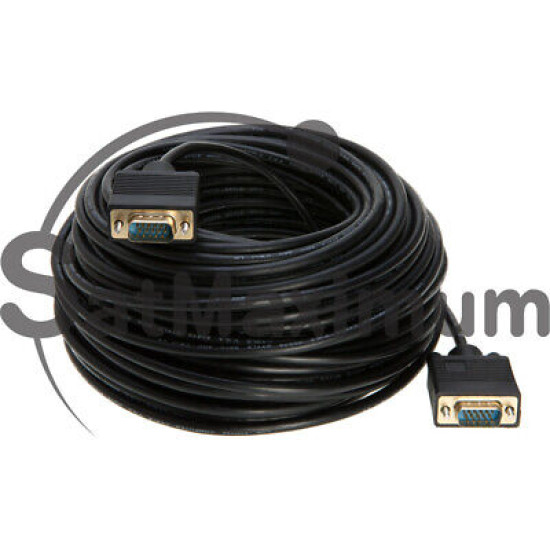 50FT SVGA Video Cable Male/Male 15 PIN Connector HD Display PC Monitor Laptop