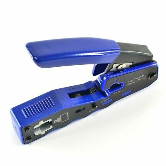 RJ45 Crimper Cutter Tool for End Pass-Through Cat5/5e Cat6 8P8C Modular Plugs