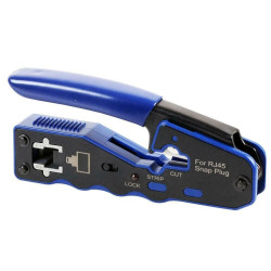 RJ45 Crimper Cutter Tool for End Pass-Through Cat5/5e Cat6 8P8C Modular Plugs