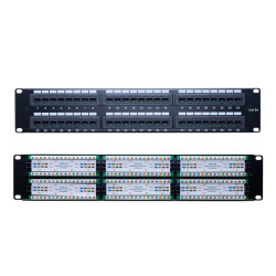 Cat5e UTP Patch Panel 48 Ports 110Type RJ45 LAN Ethernet Network Rack Wall Mount
