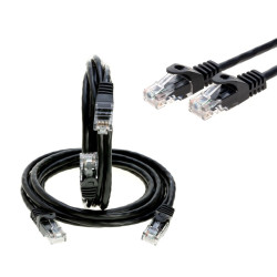 CAT6e/CAT6 Ethernet LAN Network RJ45 Patch Cable Black 1.5FT- 20FT Multipack LOT