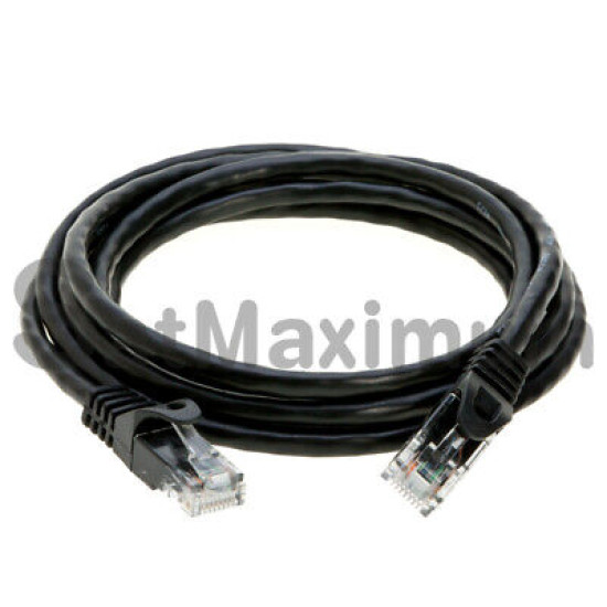 CAT5 Ethernet Patch Cable RJ-45 Internet Cord Black 25FT - 200FT Multi-Pack LOT