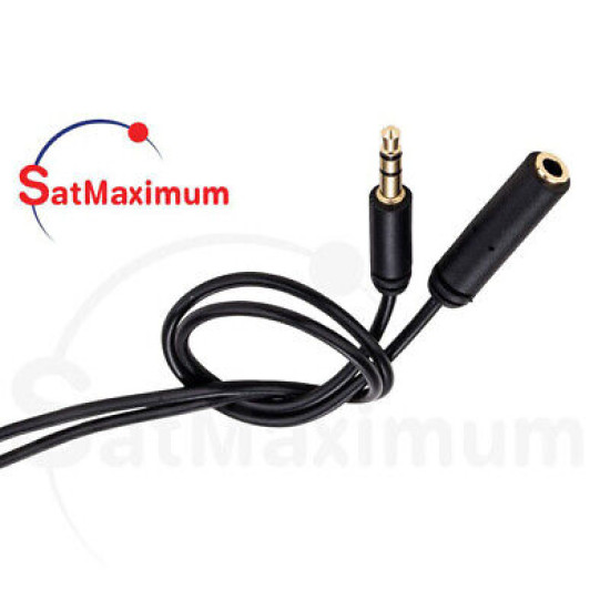3.5mm 3ft Stereo Audio Headphone Cable Male to Female Slim Extension Cord