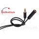 3.5mm 3ft Stereo Audio Headphone Cable Male to Female Slim Extension Cord