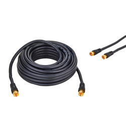 RG6 DUAL Shield Coax Cable Black TV Antenna Satellite 3ft-100ft Multi-Pack Lot