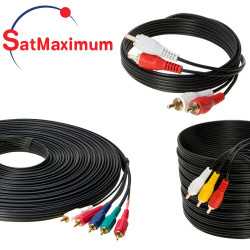 RCA Cable 2 RCA 3 RCA 5 RCA Male Wire VIDEO COMPOSITE COMPONENT Cord - LOT