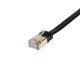 CAT7 Ultra Slim Flat SFTP Ethernet Patch Cable 10Gbps LAN Network Cord Black Lot