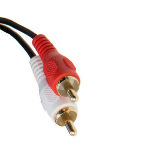 2 RCA Male to 2 RCA Male Cable Stereo Audio PC DVD HDTV Aux Red/White Cord - LOT