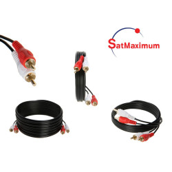 2 RCA Male to 2 RCA Male Cable Stereo Audio PC DVD HDTV Aux Red/White Cord - LOT