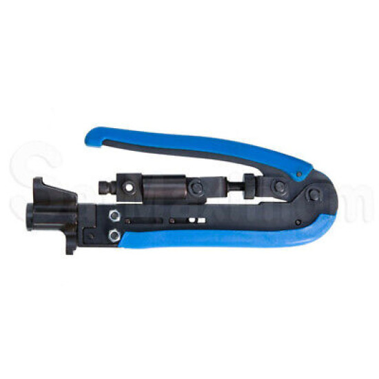 RG59 RG6 RG11 Compression Crimping Tool RCA BNC F Connector Ratchet Crimper