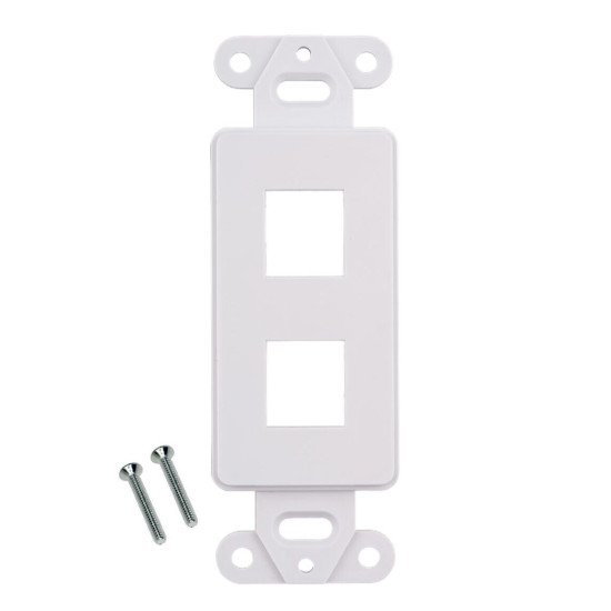Decora 2-Port Keystone Jack Wall Plate Insert White for RCA F-TYPE RJ45 HDMI LOT