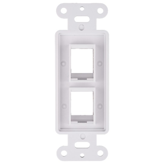 Decora 2-Port Keystone Jack Wall Plate Insert White for RCA F-TYPE RJ45 HDMI LOT