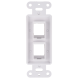 Decora 2-Port Keystone Jack Wall Plate Insert White for RCA F-TYPE RJ45 HDMI LOT