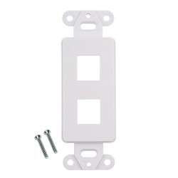 Decora 2-Port Keystone Jack Wall Plate Insert White for RCA F-TYPE RJ45 HDMI LOT