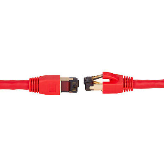 CAT8 RED SFTP Ethernet Cable 40Gbps 2GHz Copper LAN Wire 0.5FT- 75FT Multi LOT