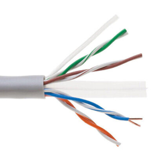 CAT6 1000FT UTP Ethernet Network Cable Solid 23AWG CCA 550MHz Bulk Wire Gray